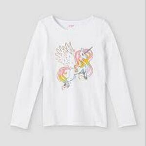 NWT Cat & Jack Unicorn Girls Graphic T-Shirt Adaptive